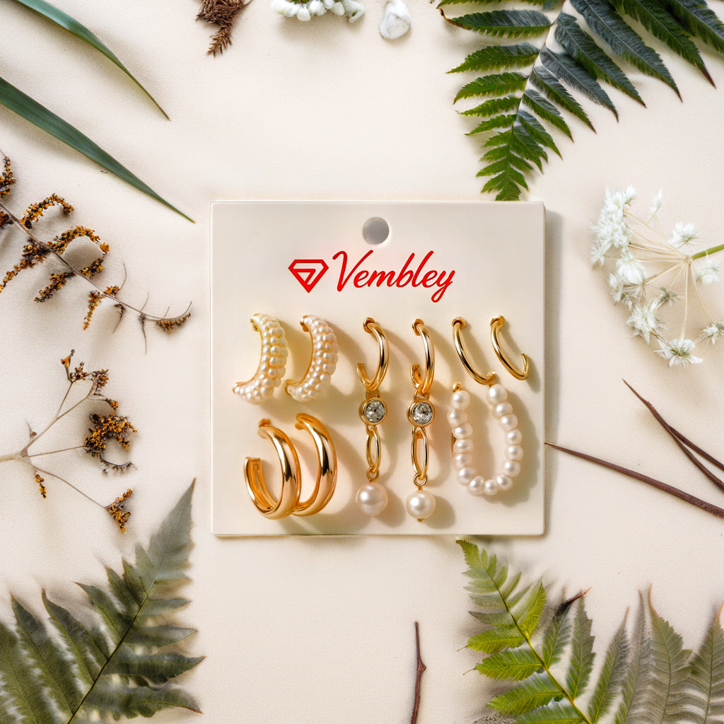 Vembley 9 Pair of earring Trendy Combo Earring set For Beautiful women